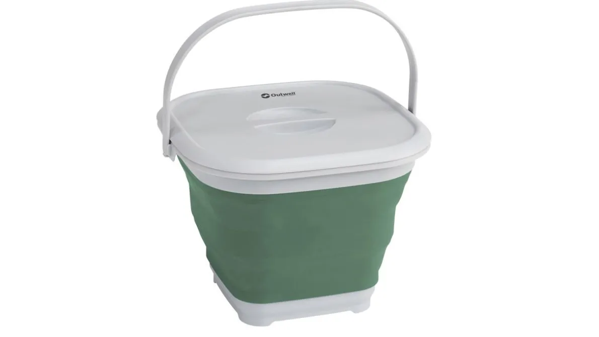 Collaps Bucket Square w/lid Shadow Green