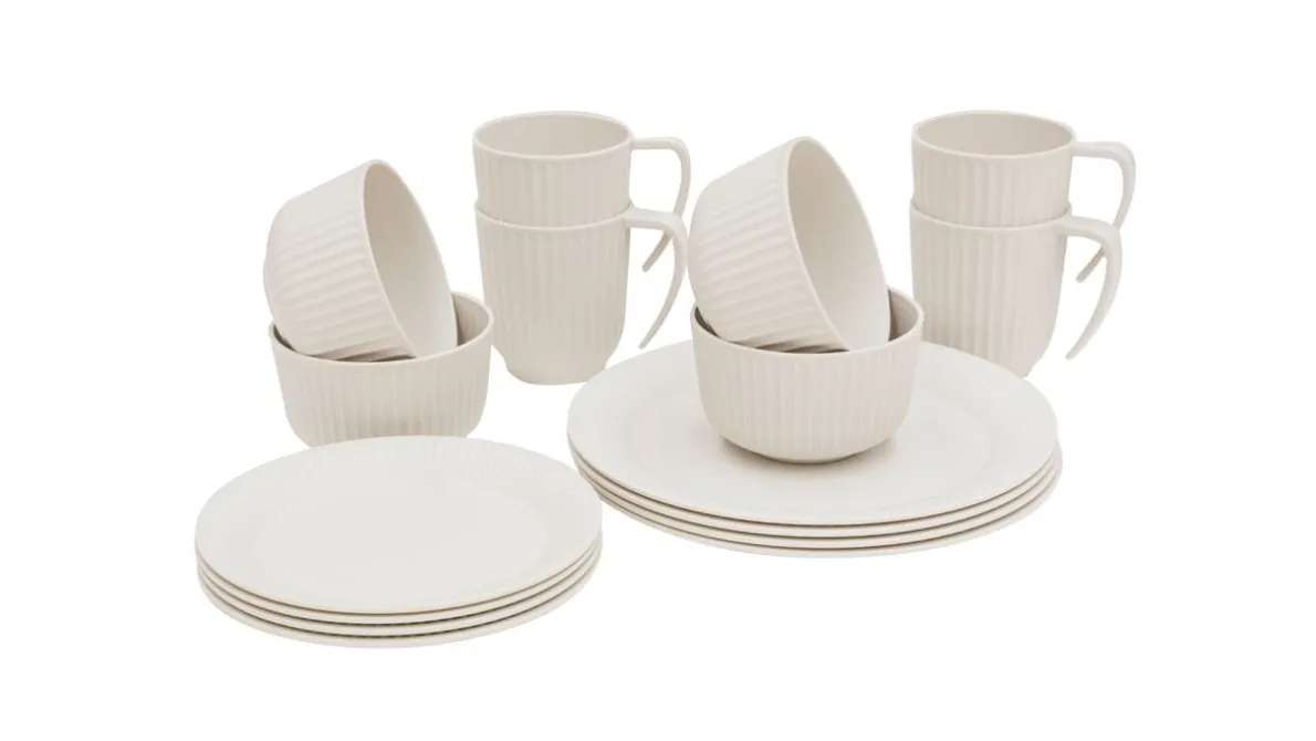 Delish 4 Person Dinner Set Sandstone