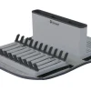 Dunton Foldable Dish Rack w/Sponge Drain