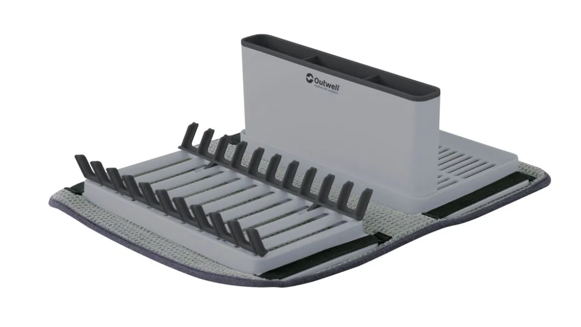 Dunton Foldable Dish Rack w/Sponge Drain