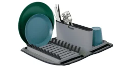Dunton Foldable Dish Rack w/Sponge Drain