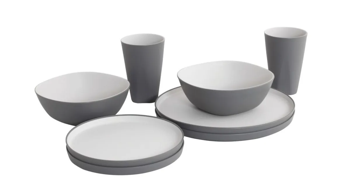 Gala 2 Person Dinner Set Grey Mist