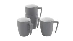 Gala 4 Person Mug Set Grey Mist