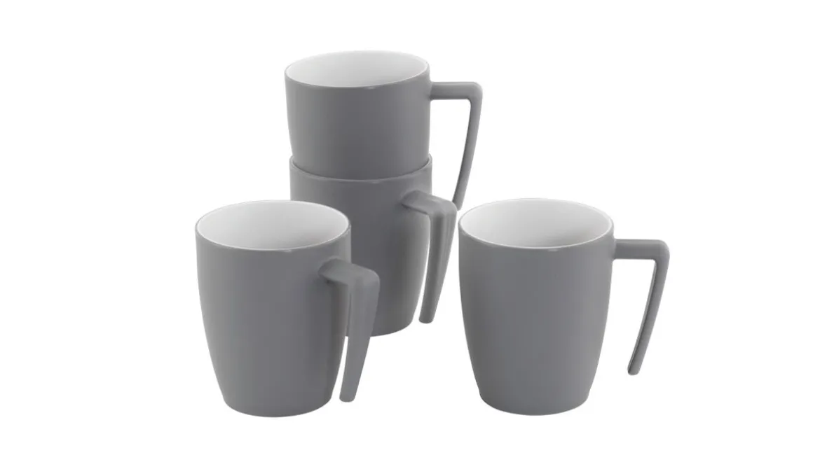 Gala 4 Person Mug Set Grey Mist
