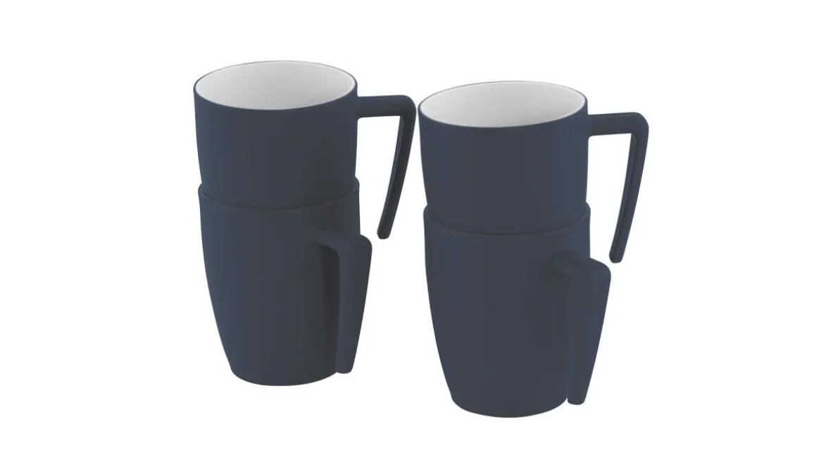 Gala 4 Person Mug Set Navy Night