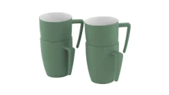 Gala 4 Person Mug Set Shadow Green